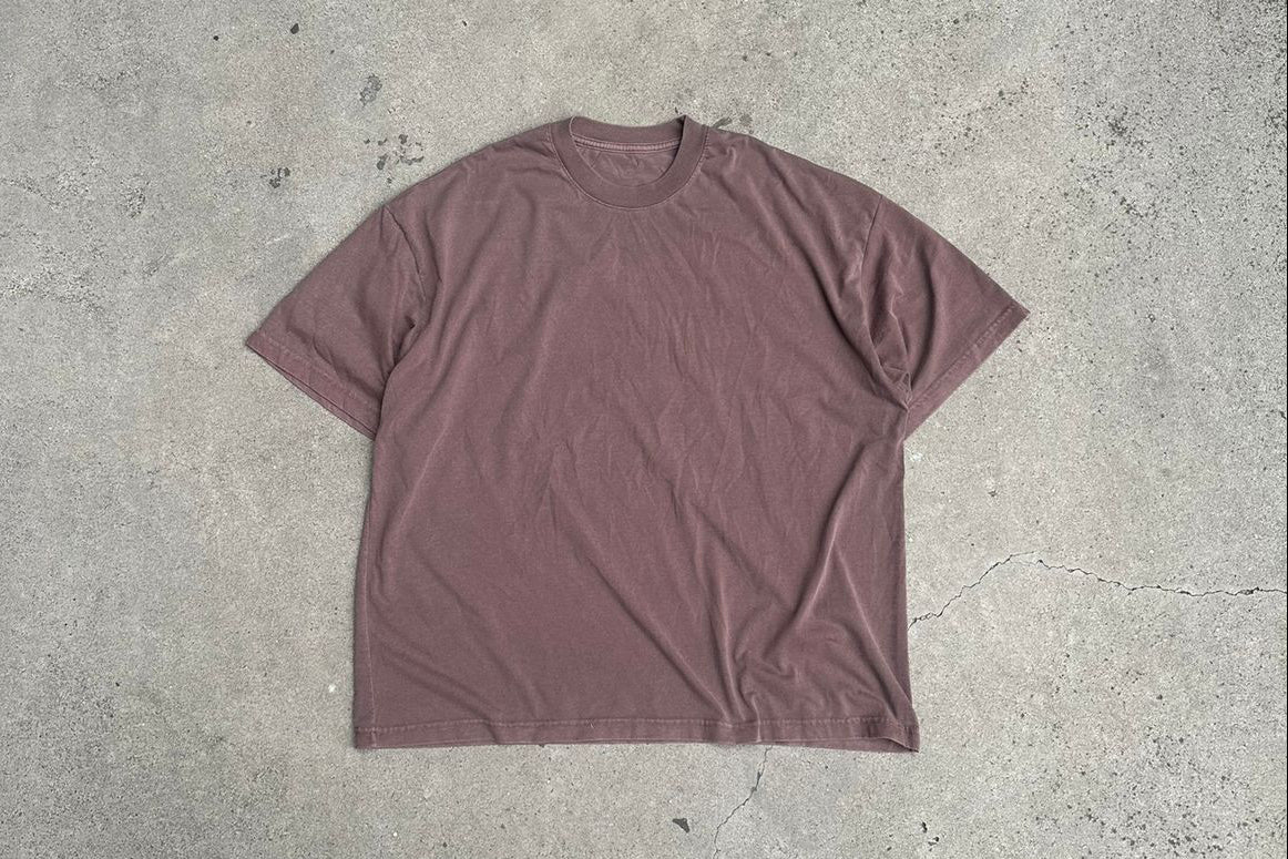 PLAYERA MANGA CORTA POLYCOTTON PESO MEDIO CHOCOLATE PIGMENT