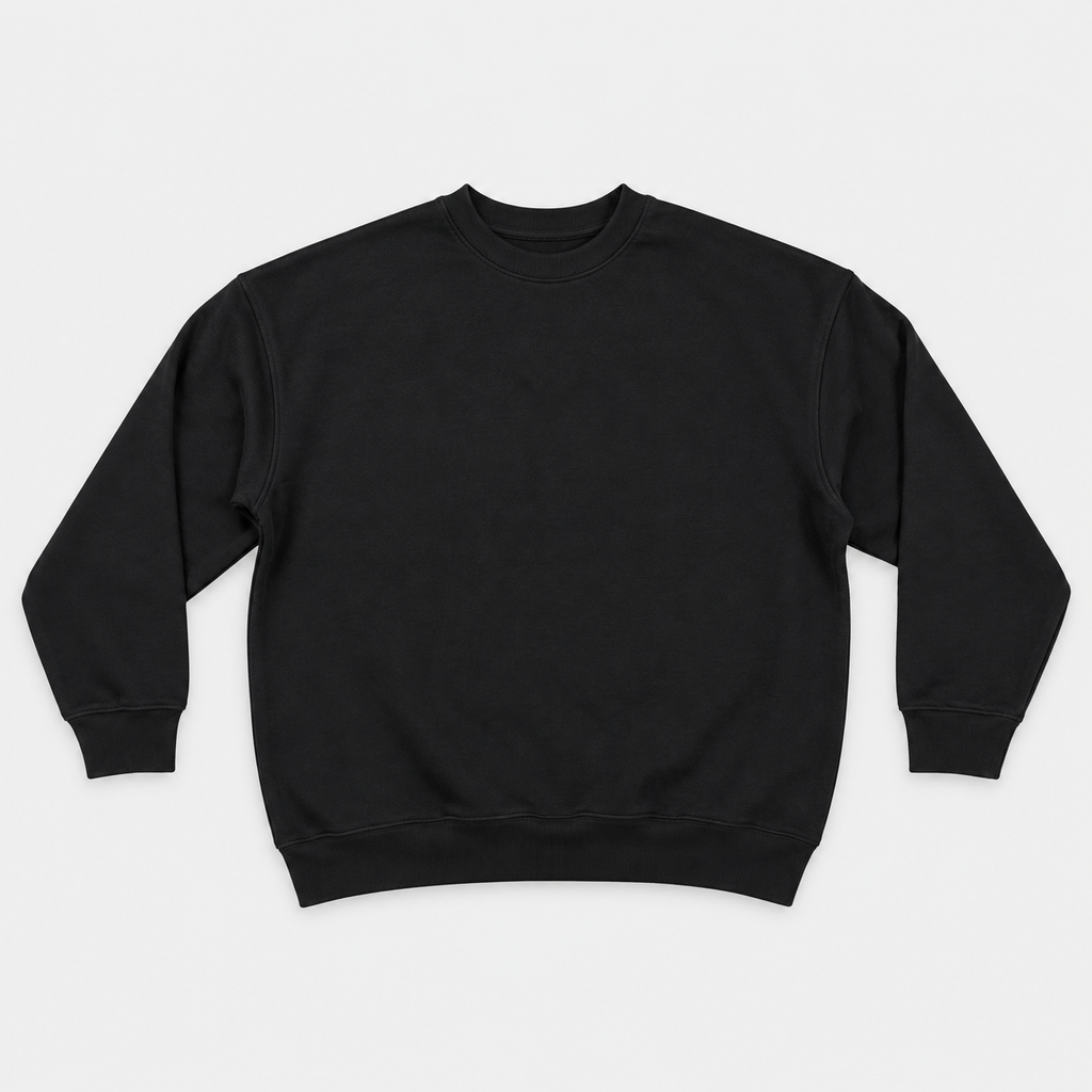 Crewneck heavy negro, frente