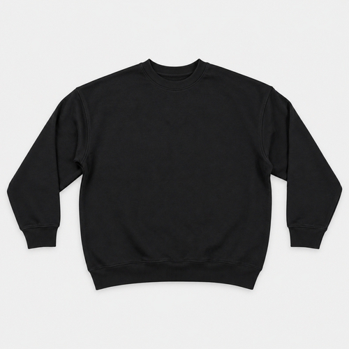 Crewneck heavy negro, frente