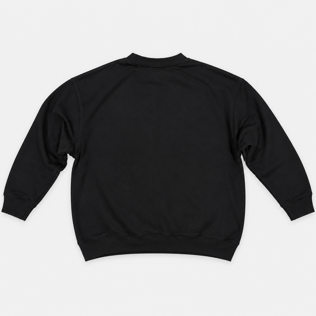 Crewneck heavy negro, espalda