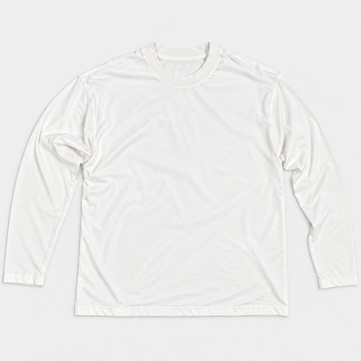 Playera oversize manga larga peso pluma clara - frente