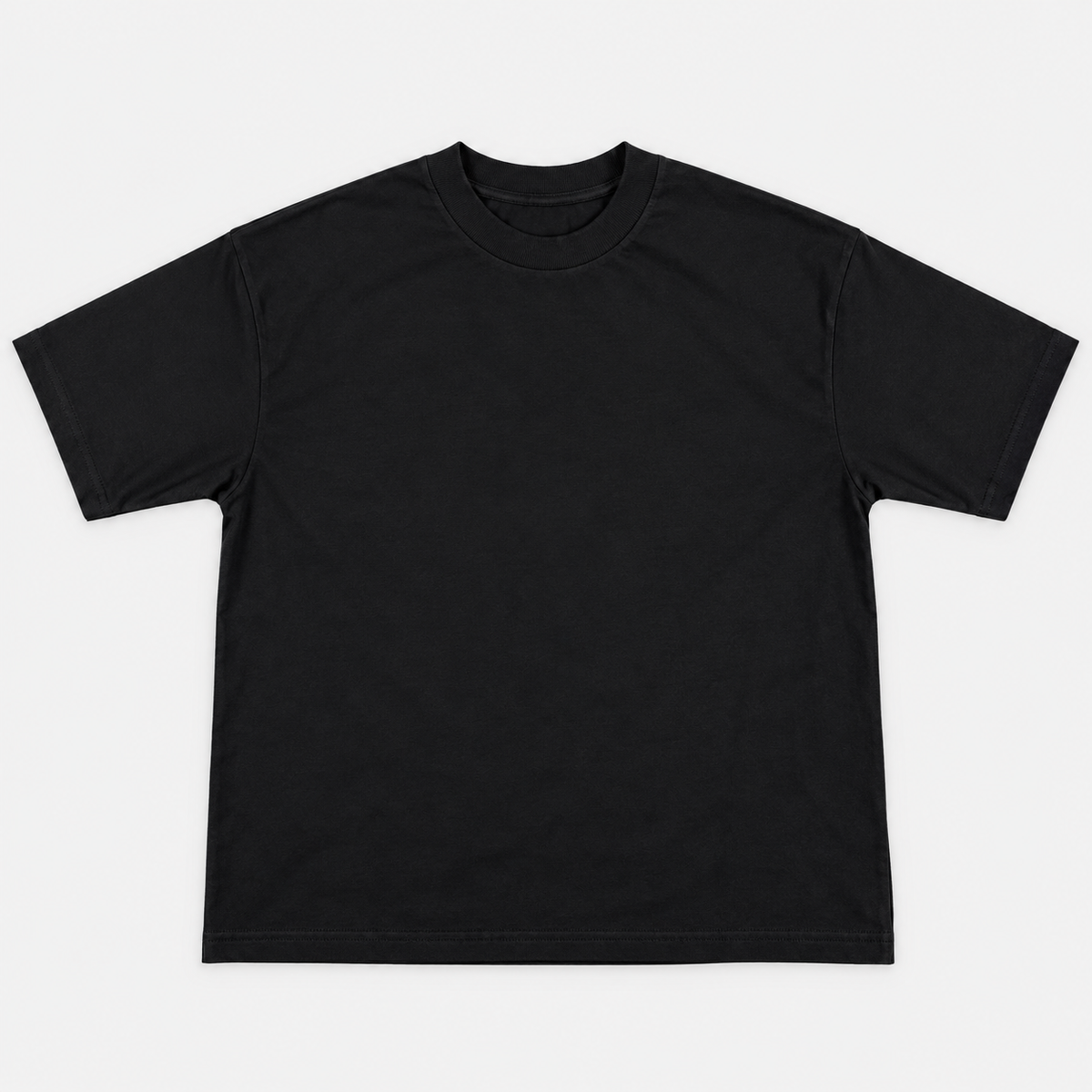 PLAYERA OVERSIZE PESO MEDIO NEGRO