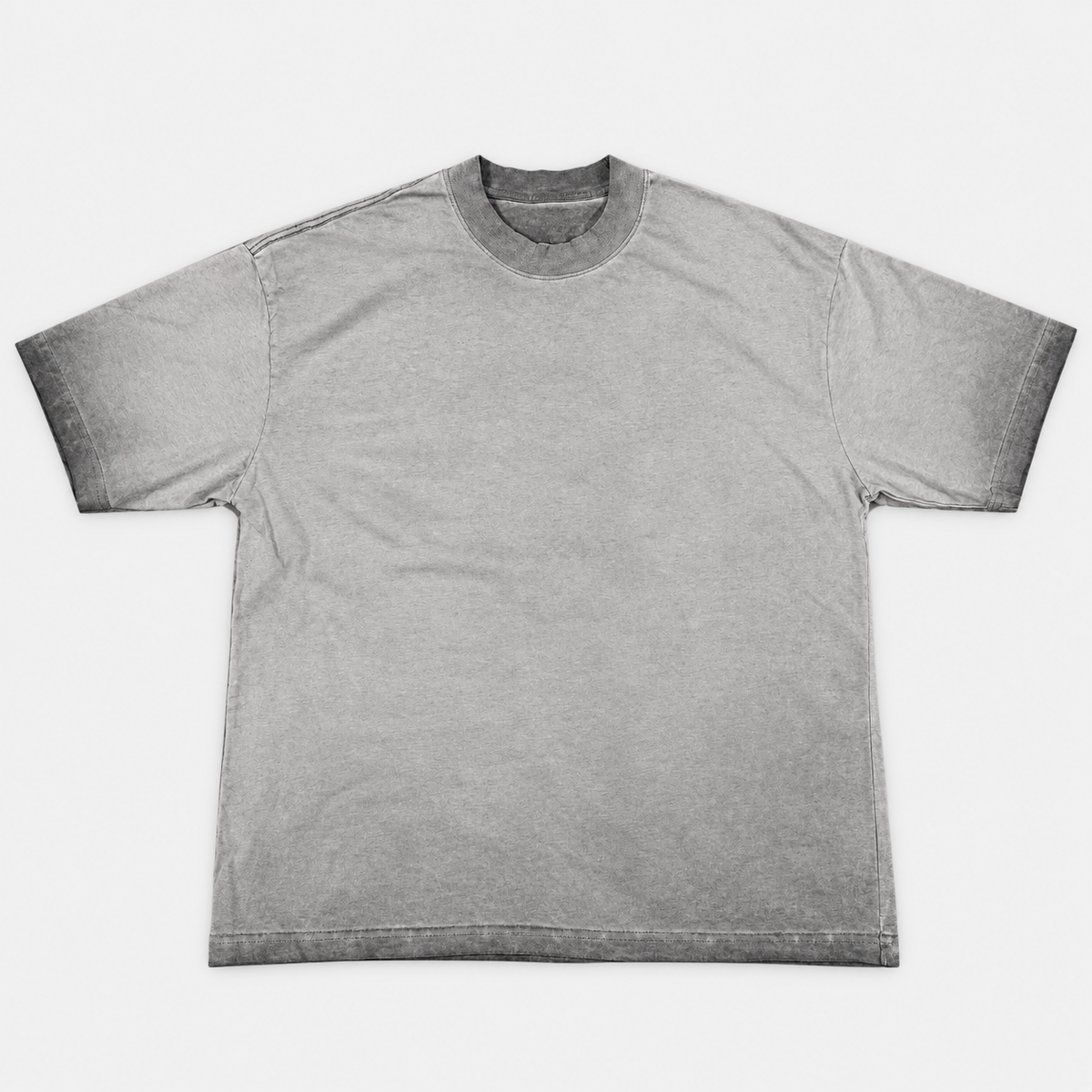 PLAYERA OVERSIZE PESO MEDIO REVERSE ANTIQUE GRIS