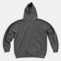 SUDADERA CON CAPUCHA HEAVY TEÑIDO EN PRENDA GRIS