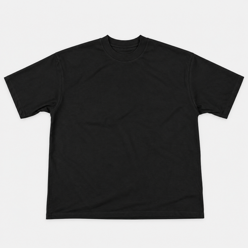 Playera manga corta heavy negro
