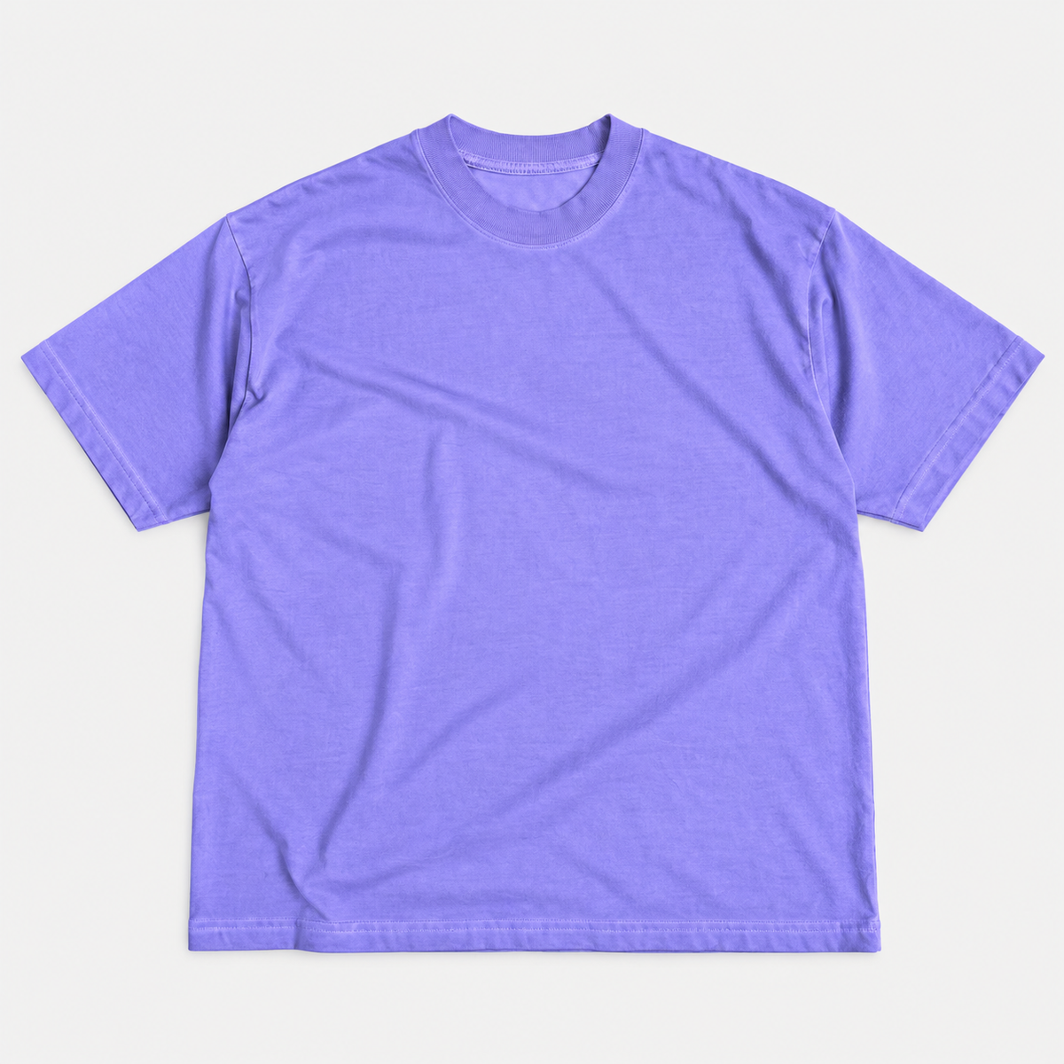 Playera manga corta polycotton peso medio morado, frente
