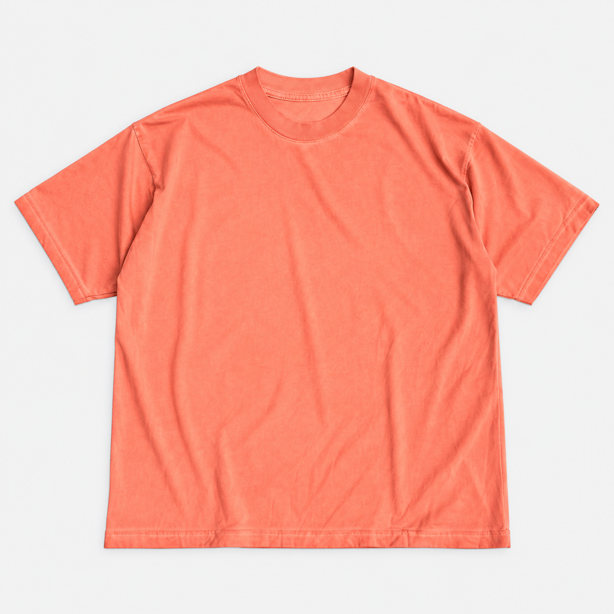 Playera manga corta polycotton peso medio naranja, frente