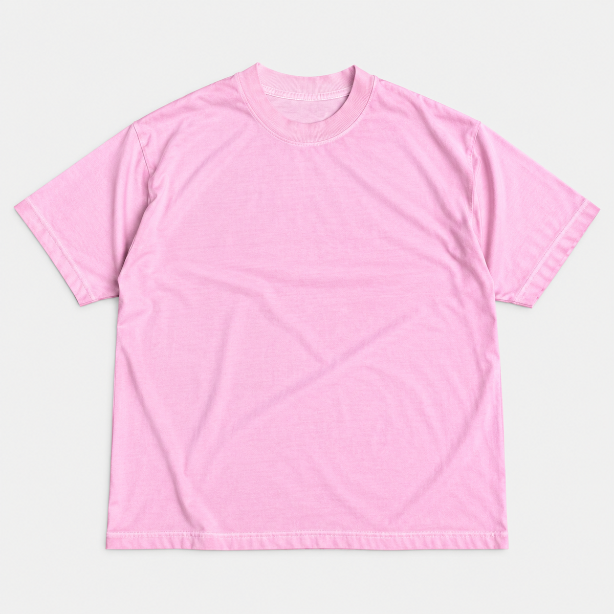 Playera manga corta polycotton peso medio rosa, frente