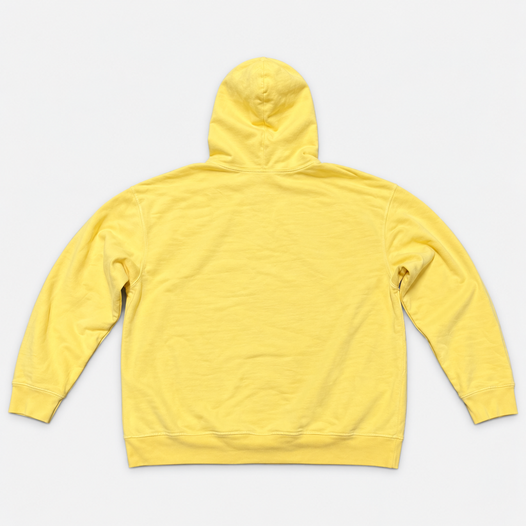 Sudadera con capucha heavy teñida en prenda amarillo amazonas - espalda