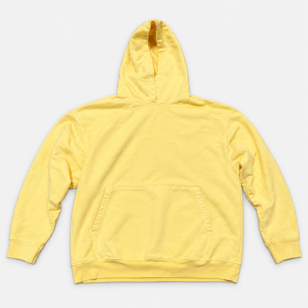 Sudadera con capucha heavy teñida en prenda amarillo amazonas - frente