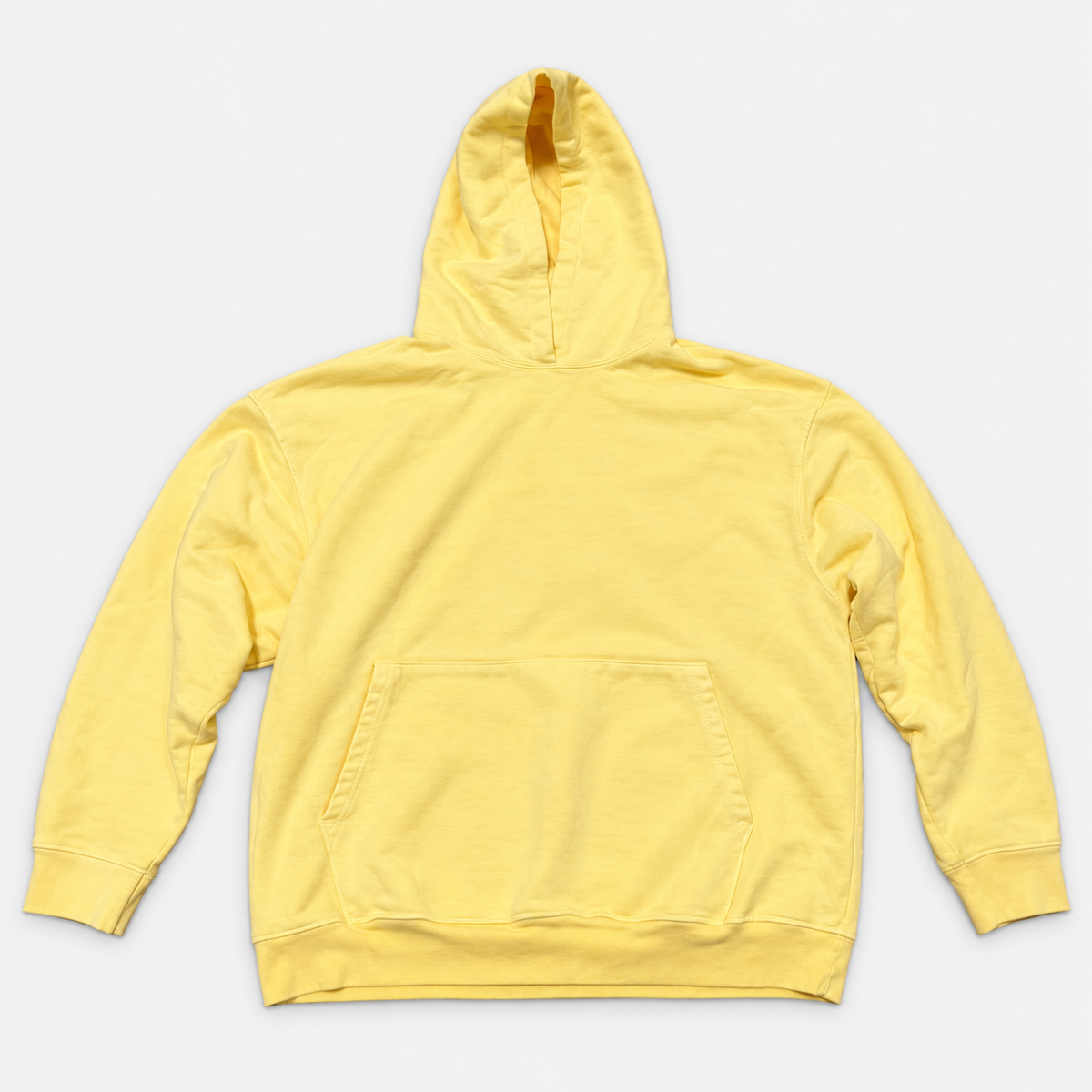 Sudadera con capucha heavy teñida en prenda amarillo amazonas - frente