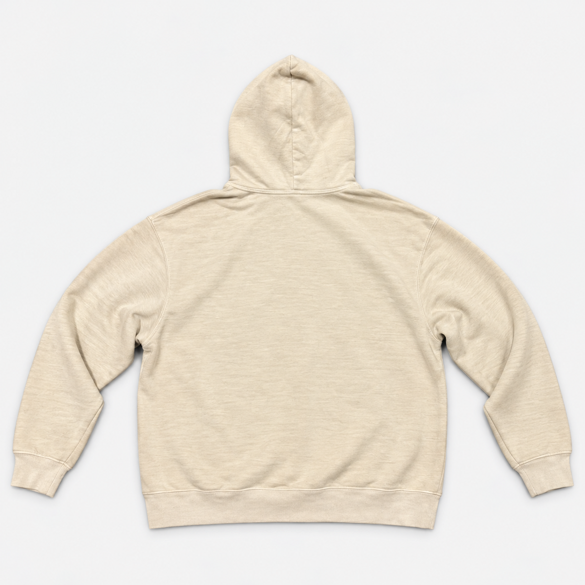 Sudadera con capucha heavy teñida en prenda beige - espalda