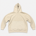 Sudadera con capucha heavy teñida en prenda beige - frente